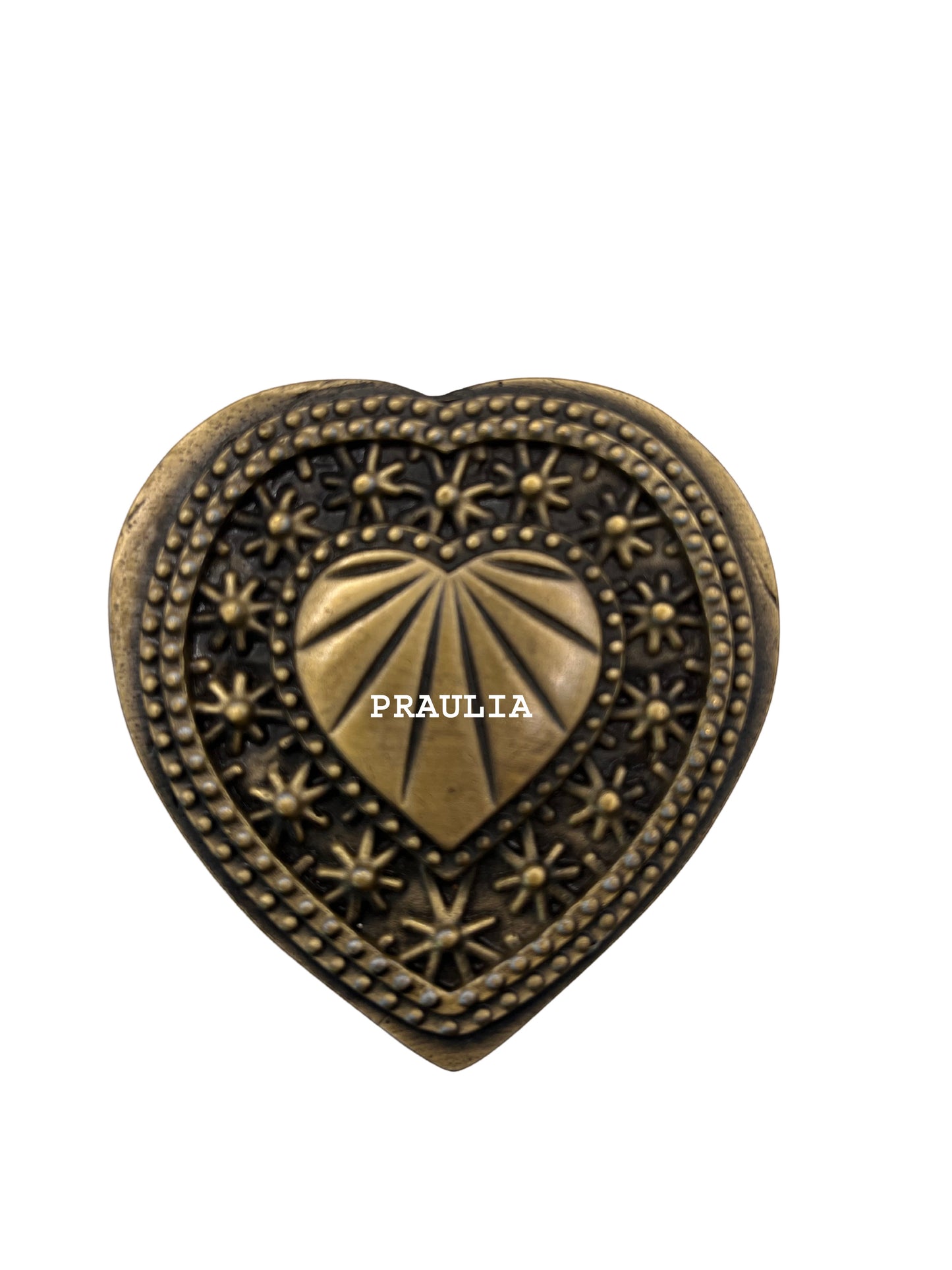 Hebilla Corazón Canela Bronce