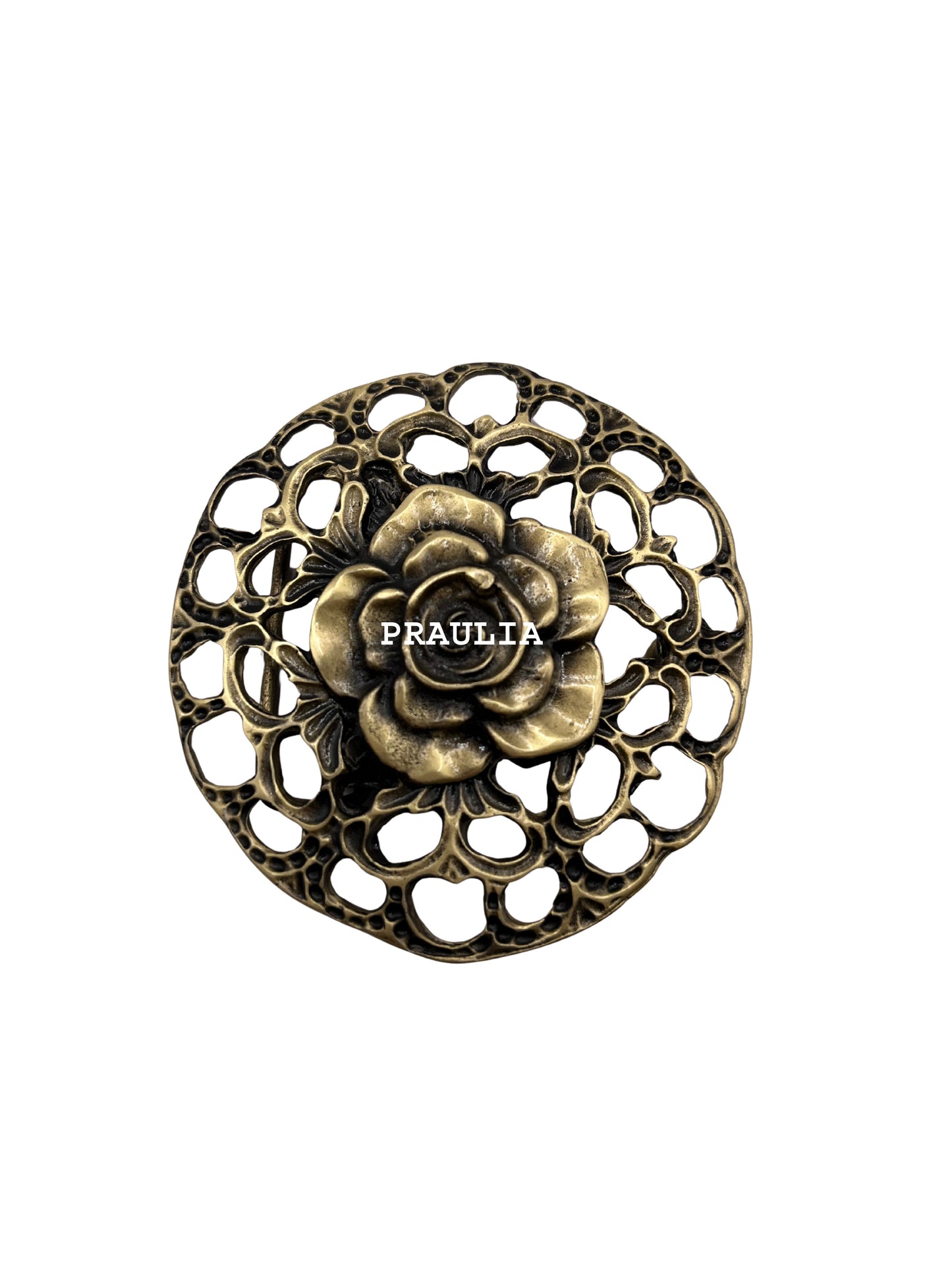 Hebilla Rosa Eterna Bronce