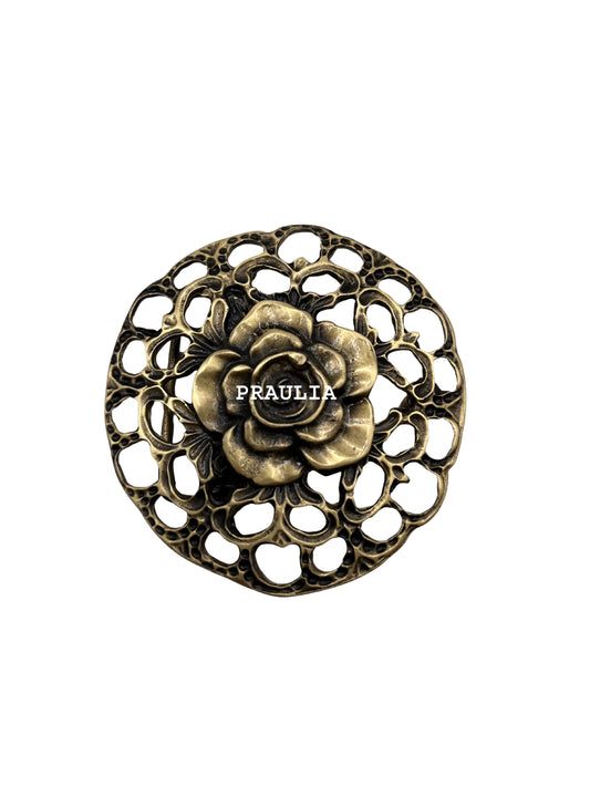 Hebilla Rosa Eterna Bronce